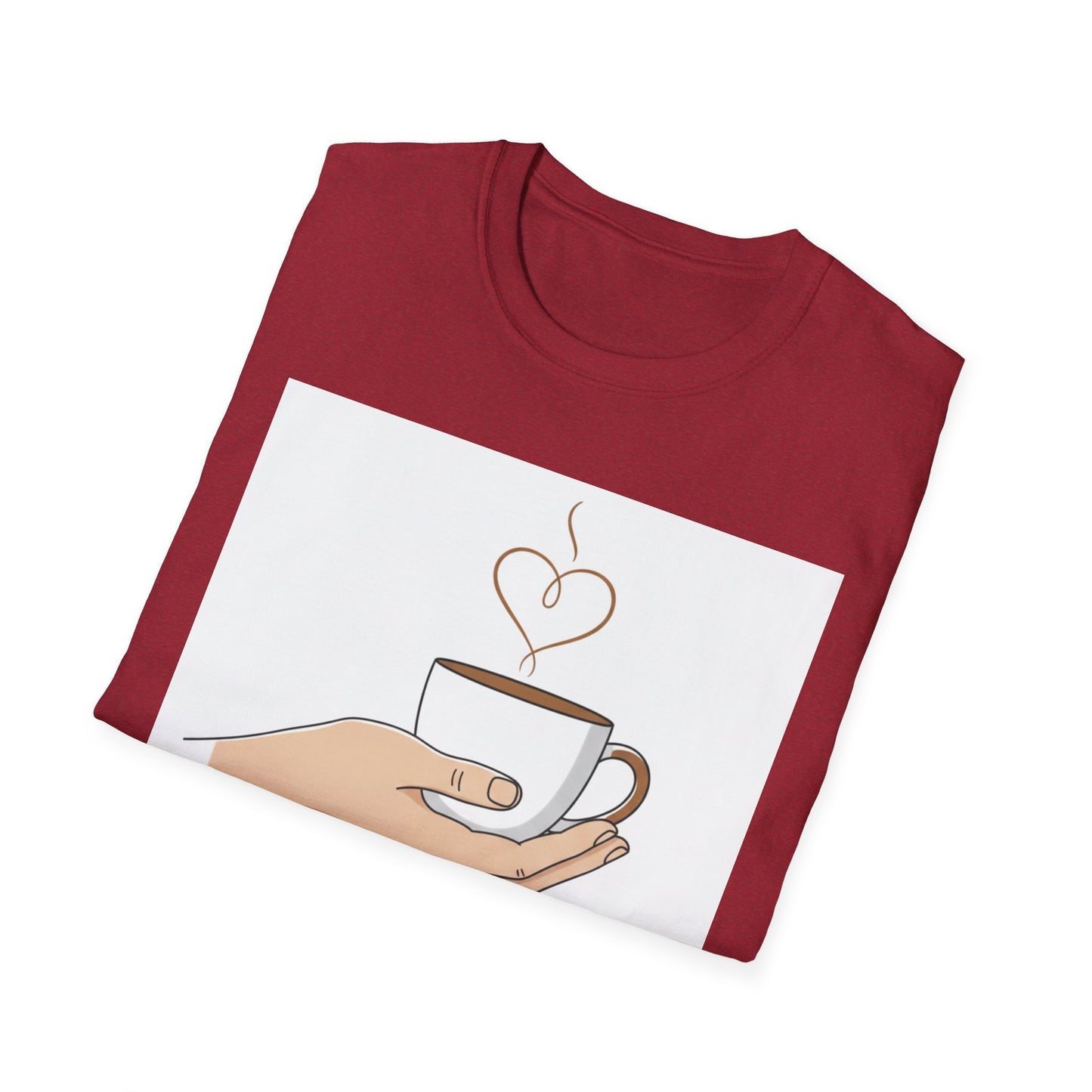 Enjoy Simple Things Coffee Cup T-Shirt | Minimalist Hand Illustration