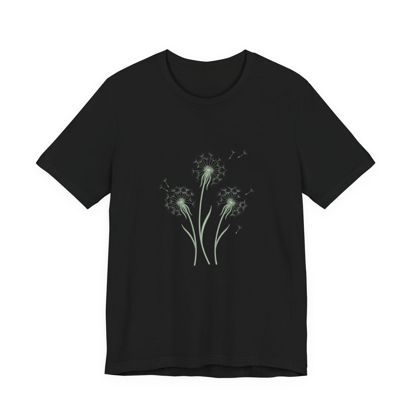 Dandelion Seed Trio Tee | Minimal Botanical Floral ShirtTricou Personalizat Păpădie Minimalistă | Bella Canvas® 3001 Bumbac Premium Unisex