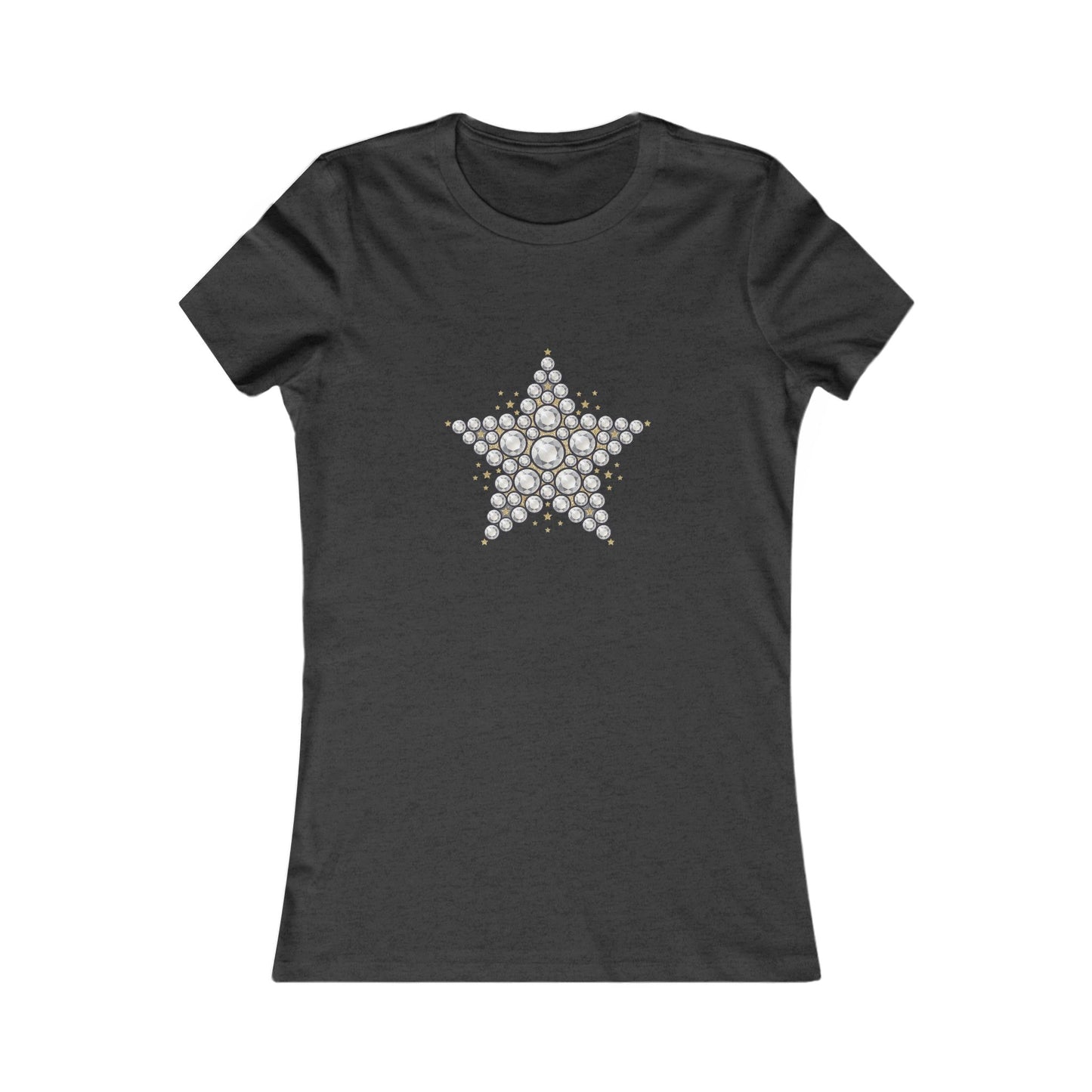 Bubble Star Tee | Hand-drawn bubble star graphic, minimalist celestial designTricou Damă Premium 100% Bumbac – Elegant, Confortabil & Modern