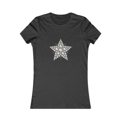 Bubble Star Tee | Hand-drawn bubble star graphic, minimalist celestial designTricou Damă Premium 100% Bumbac – Elegant, Confortabil & Modern