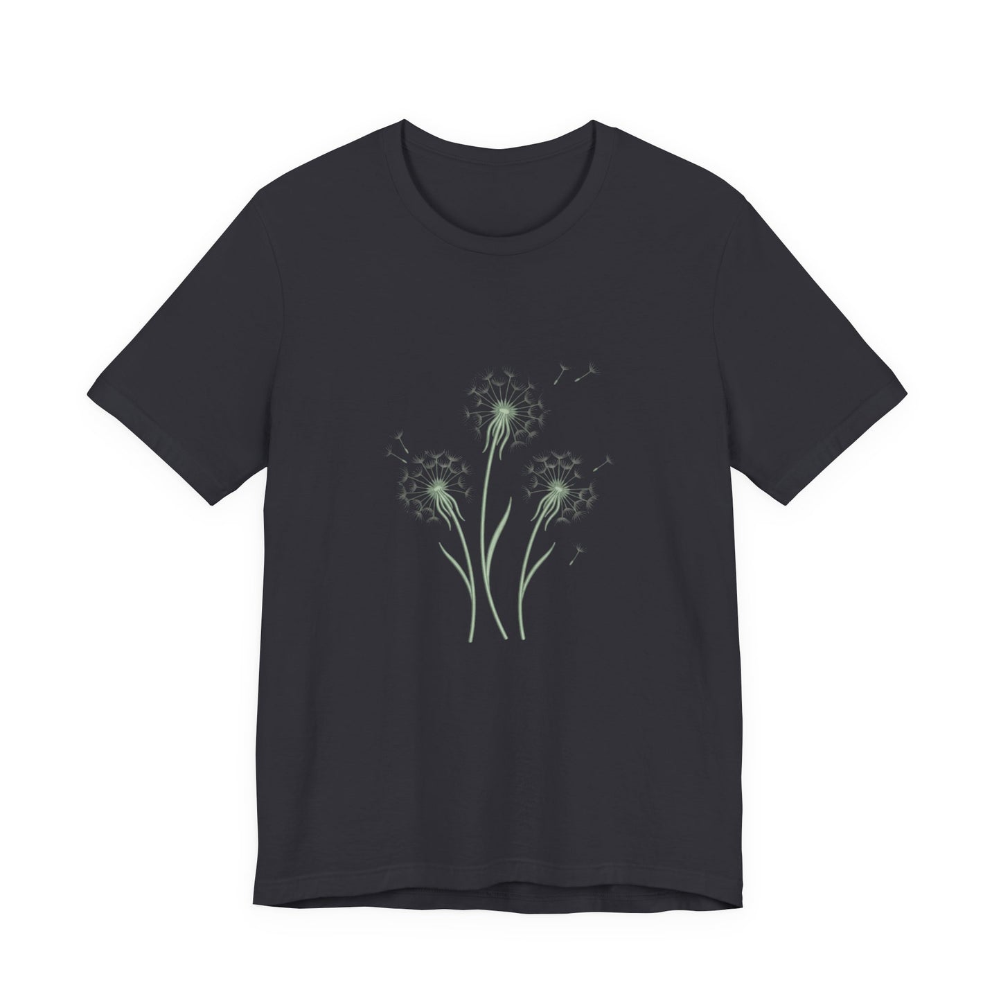 Dandelion Seed Trio Tee | Minimal Botanical Floral ShirtTricou Personalizat Păpădie Minimalistă | Bella Canvas® 3001 Bumbac Premium Unisex