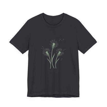 Dandelion Seed Trio Tee | Minimal Botanical Floral ShirtTricou Personalizat Păpădie Minimalistă | Bella Canvas® 3001 Bumbac Premium Unisex
