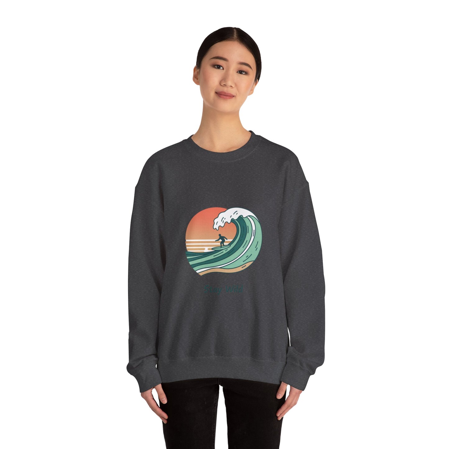 Stay Wild Surf Crewneck Sweatshirt
