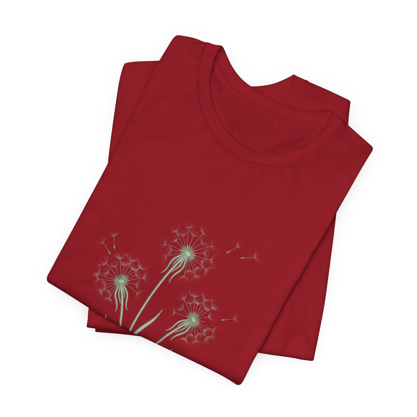 Dandelion Seed Trio Tee | Minimal Botanical Floral ShirtTricou Personalizat Păpădie Minimalistă | Bella Canvas® 3001 Bumbac Premium Unisex