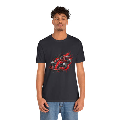 Red Racing Formula Car tee | Race Car T-Tricou Personalizat Formula Racing Red Storm | Bella Canvas® 3001 100% Bumbac Premium Unisex