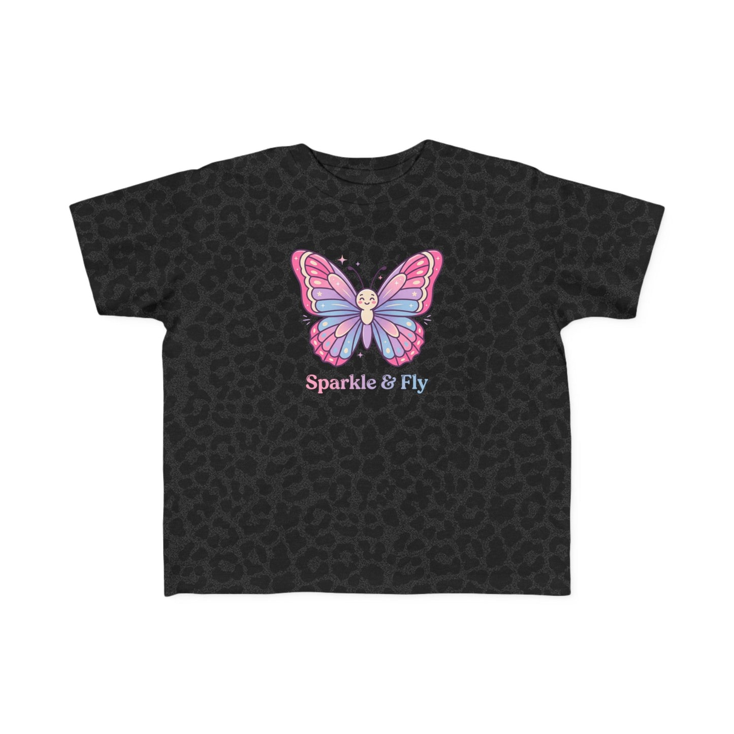 Sparkle & Fly Butterfly Toddler Tee | Pink Pastel Tricou Personalizat Copii Fluturaș Magic | 100% Bumbac Premium | Tricou Fetițe 2–6 Ani | Moale și Confortabil