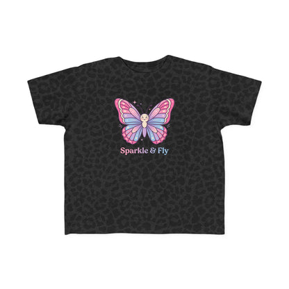 Sparkle & Fly Butterfly Toddler Tee | Pink Pastel Tricou Personalizat Copii Fluturaș Magic | 100% Bumbac Premium | Tricou Fetițe 2–6 Ani | Moale și Confortabil