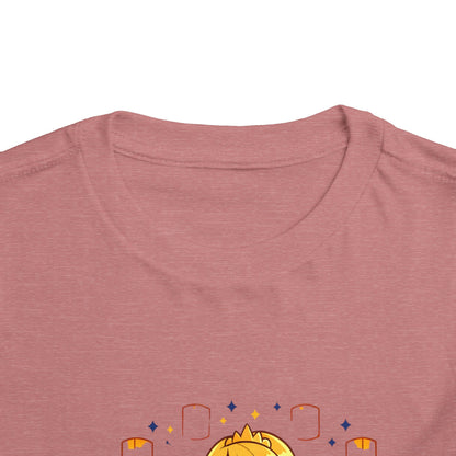 Long-Haired Princess Sitting Tee | Cute Fairy Tale Toddler ShirtTricou Personalizat Fetițe Prințesă cu Păr Blond | 100% Bumbac Premium Bella Canvas® 2T–5T
