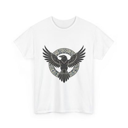 Viking Raven Circle Tee | Norse Knotwork Raven T-shirt