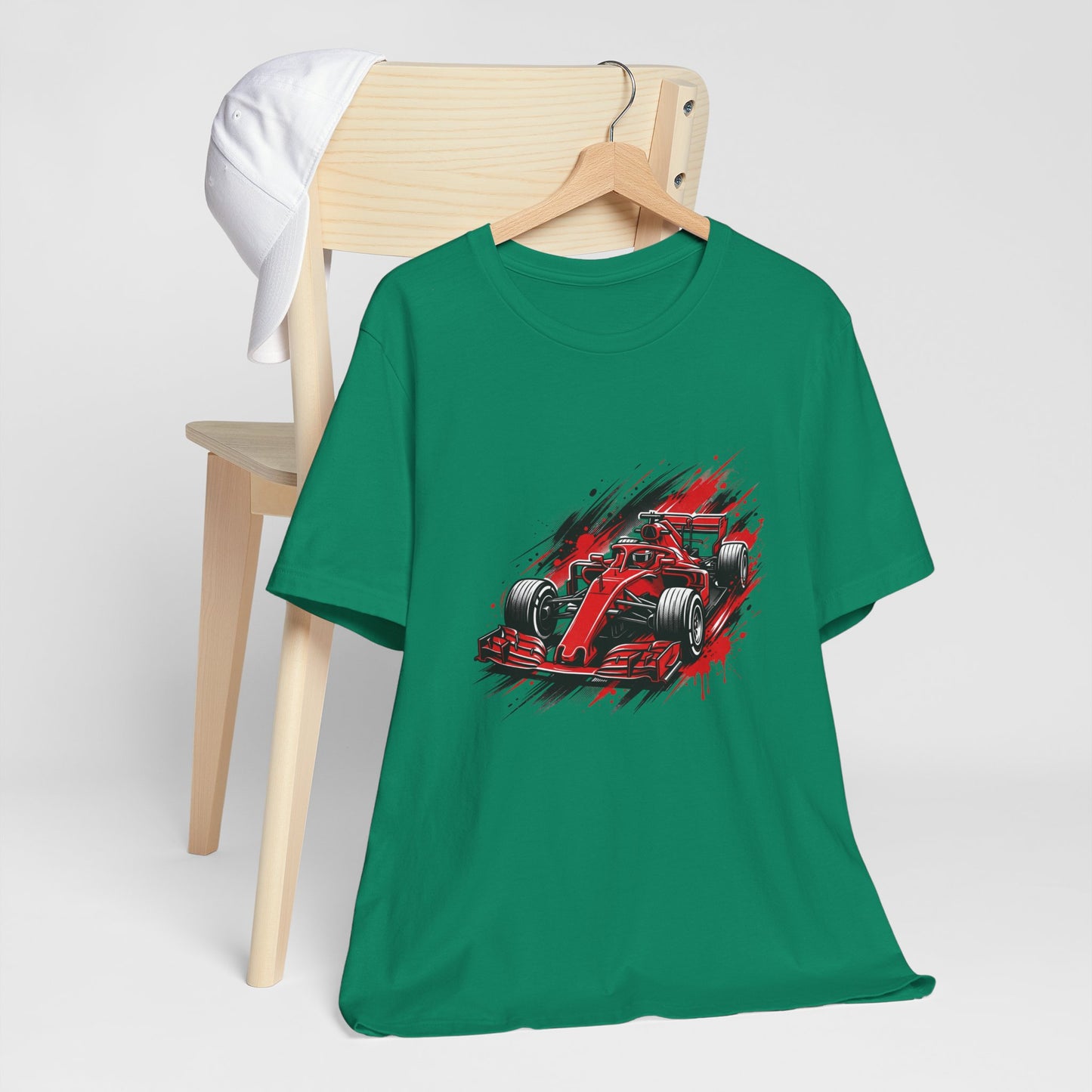 Red Racing Formula Car tee | Race Car T-Tricou Personalizat Formula Racing Red Storm | Bella Canvas® 3001 100% Bumbac Premium Unisex