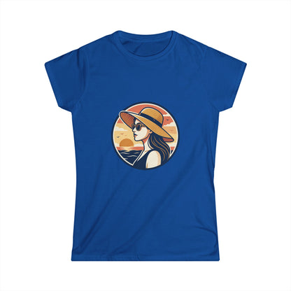 Sunset Beach Woman T-Shirt — Stylish Summer Graphic Tee