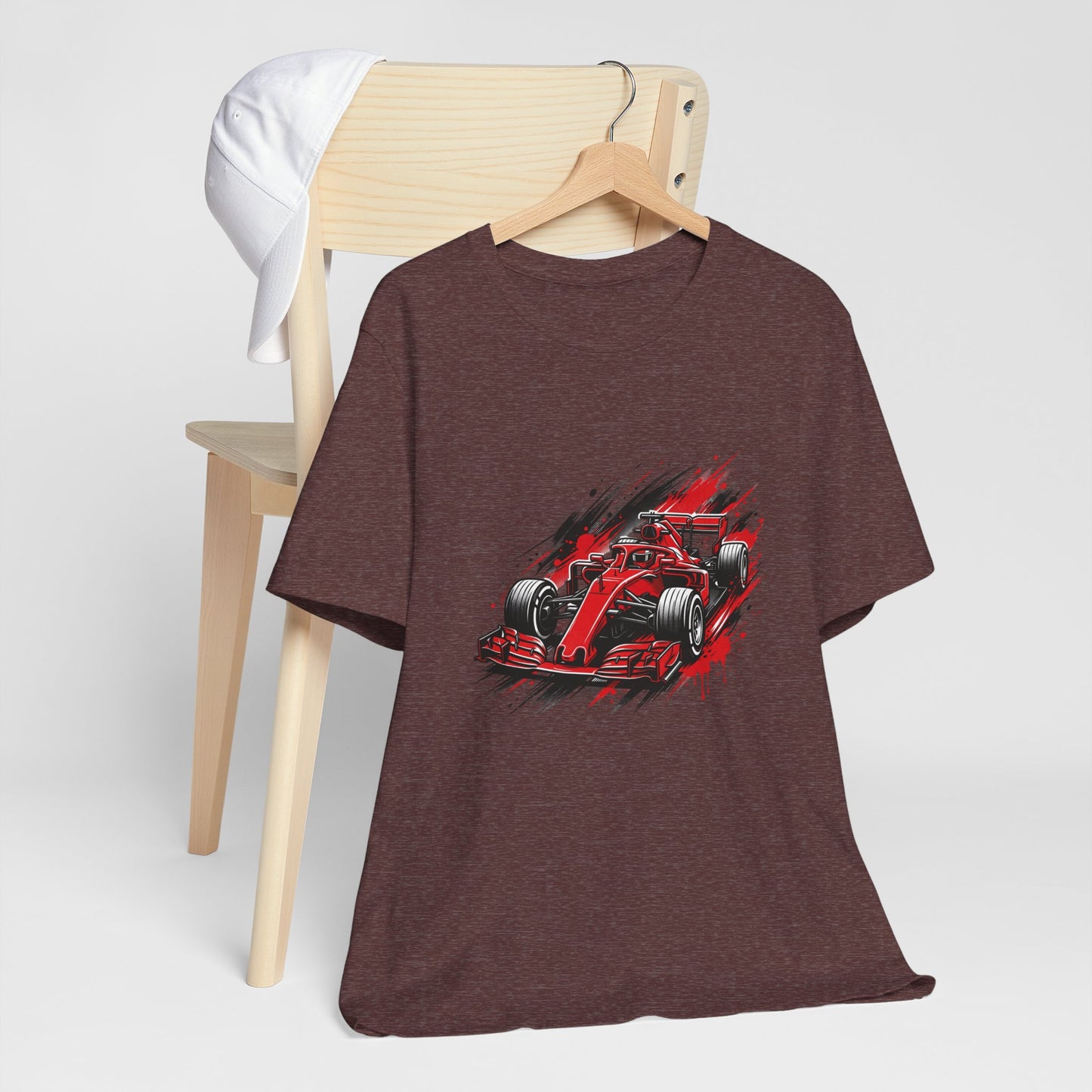 Red Racing Formula Car tee | Race Car T-Tricou Personalizat Formula Racing Red Storm | Bella Canvas® 3001 100% Bumbac Premium Unisex