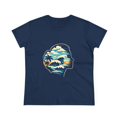Tropical Surf Silhouette Tee | Sunset Palm Waves Beach SceneTricou Personalizat Premium 100% Bumbac – Confort, Durabilitate și Stil Modern