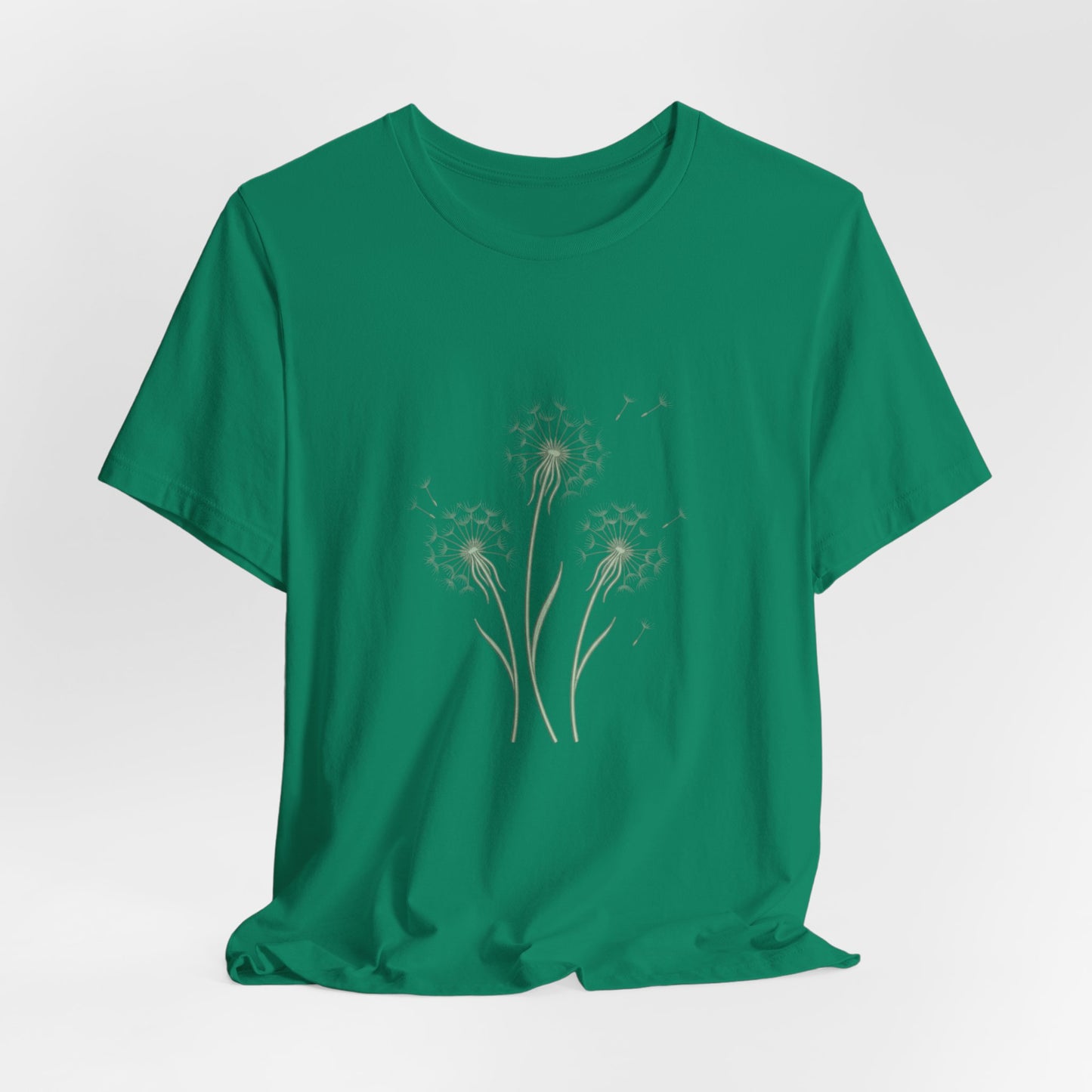 Dandelion Seed Trio Tee | Minimal Botanical Floral ShirtTricou Personalizat Păpădie Minimalistă | Bella Canvas® 3001 Bumbac Premium Unisex