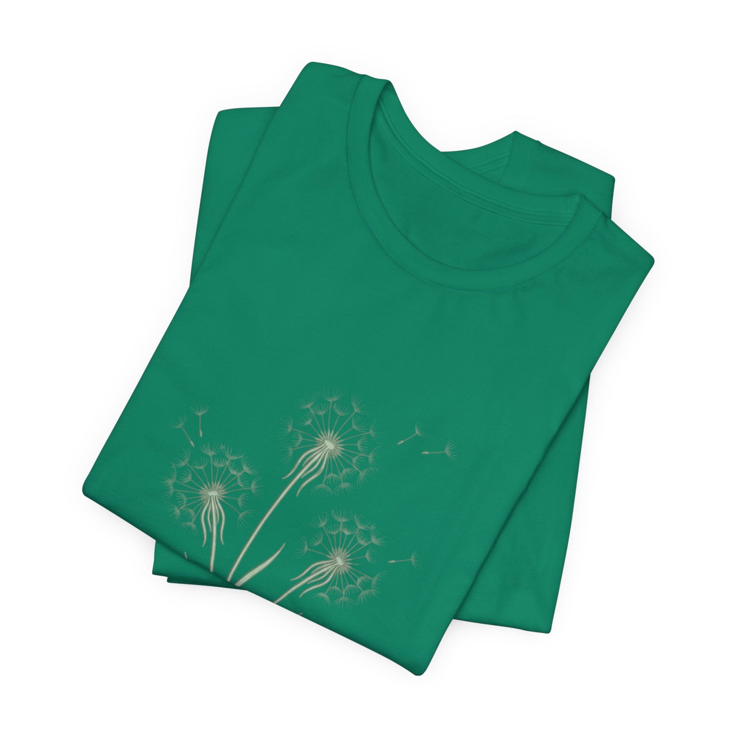 Dandelion Seed Trio Tee | Minimal Botanical Floral ShirtTricou Personalizat Păpădie Minimalistă | Bella Canvas® 3001 Bumbac Premium Unisex