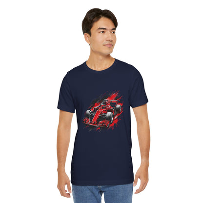 Red Racing Formula Car tee | Race Car T-Tricou Personalizat Formula Racing Red Storm | Bella Canvas® 3001 100% Bumbac Premium Unisex