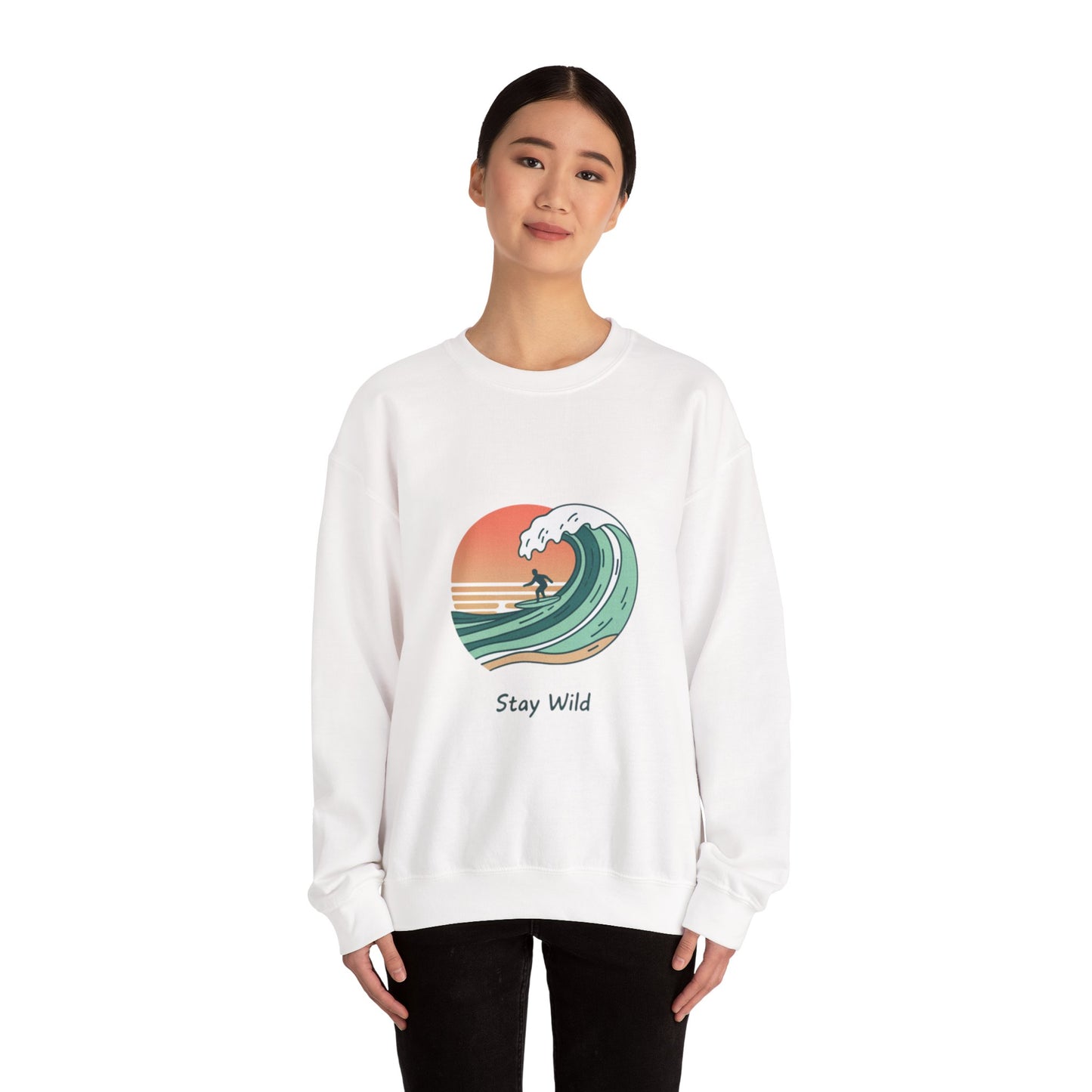 Stay Wild Surf Crewneck Sweatshirt