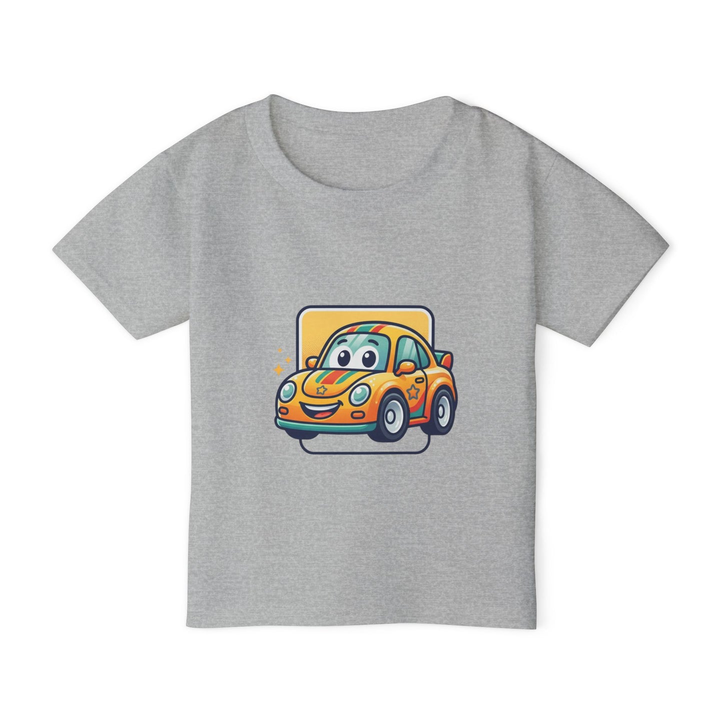 Smiling Cartoon Car Toddler T-shirt | Cute Vehicle Kids Tricou Personalizat Copii Gildan Heavy Cotton™ 100% Bumbac – Tricou Premium pentru Copii 2–6 Ani cu Imprimeu Colorat