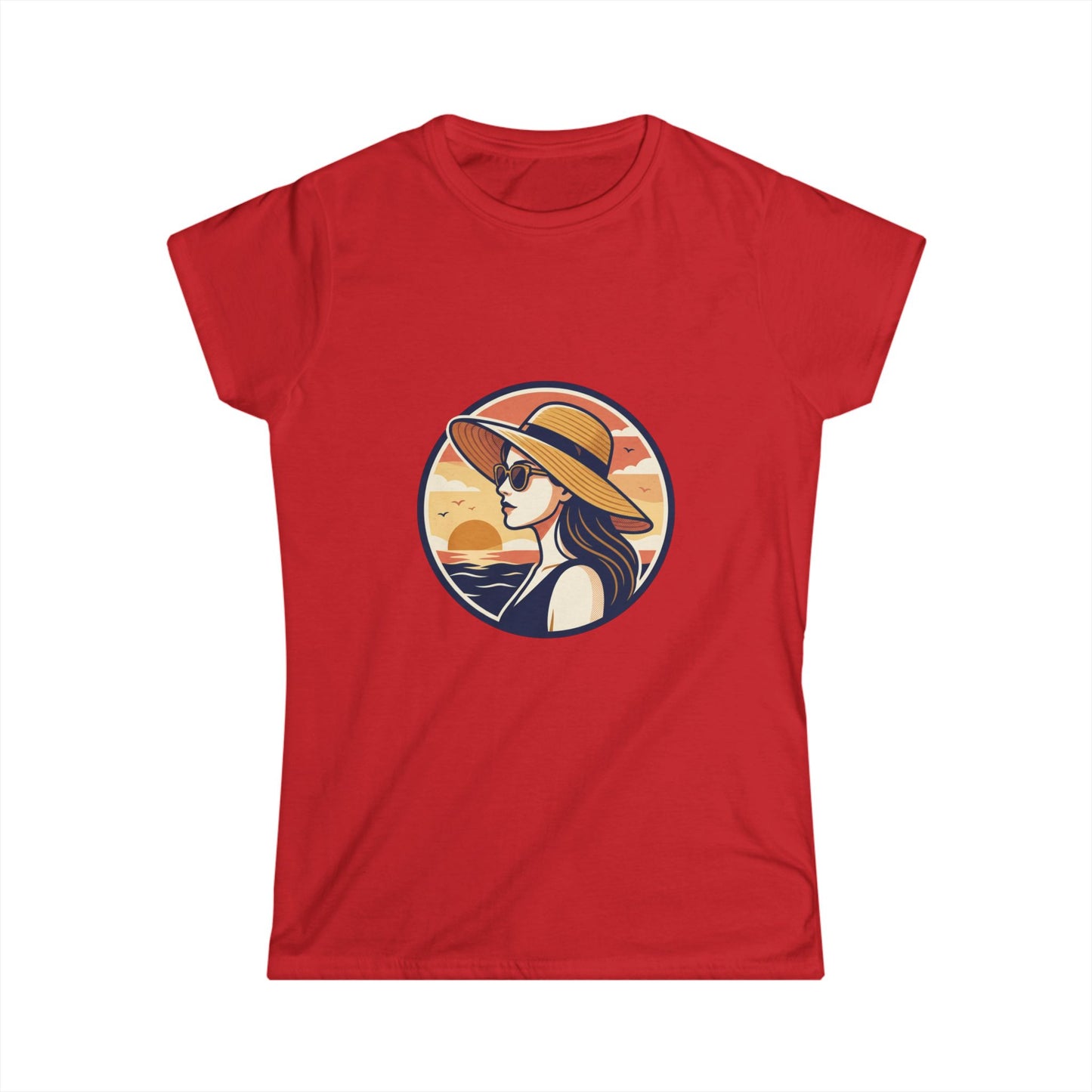 Sunset Beach Woman T-Shirt — Stylish Summer Graphic Tee