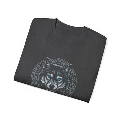Tricou Lup Unisex Gildan 2000 – Wolf Design Shirt, Nordic Style Tee, Tricou Masculin Puternic, Cadou pentru Iubitori de Lupi