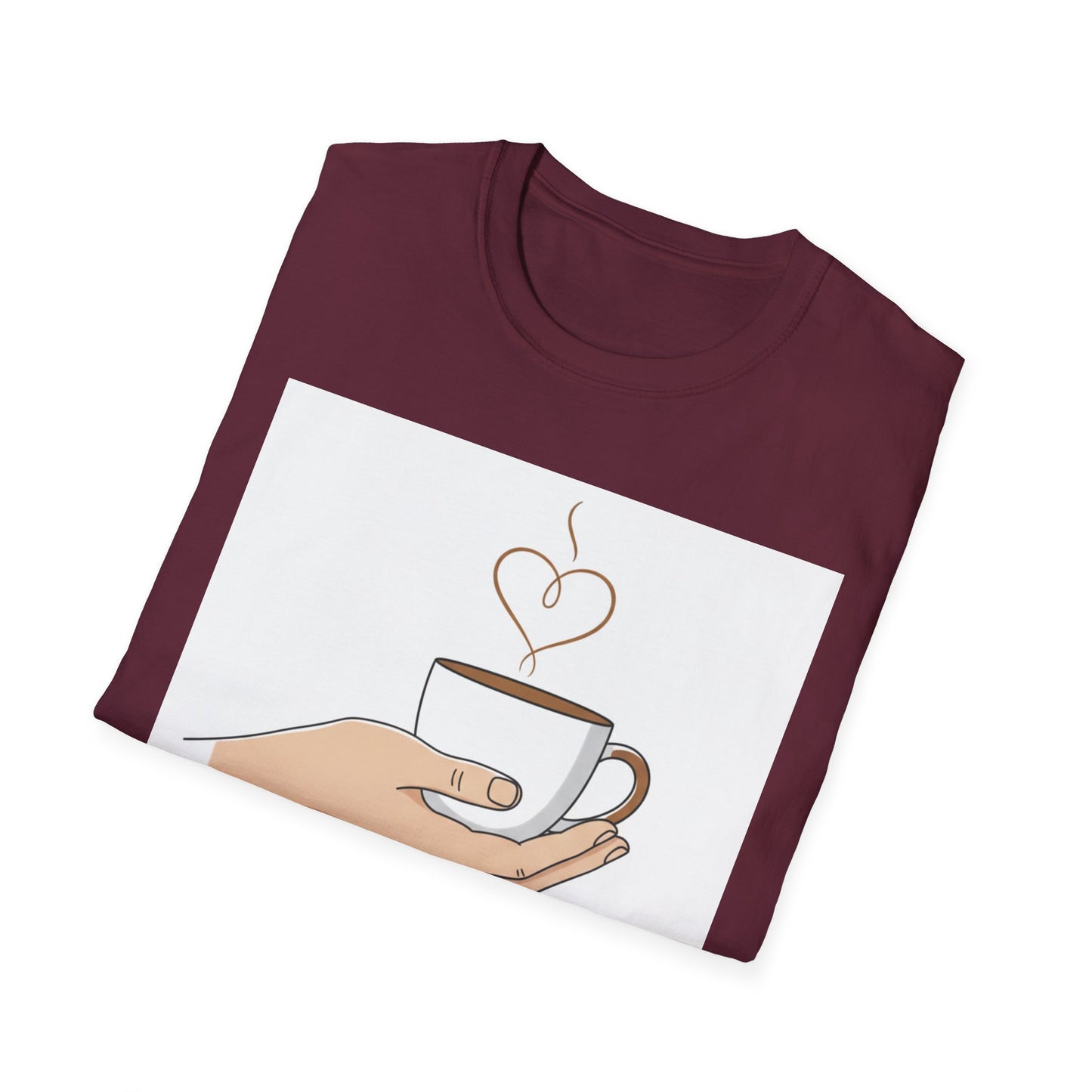 Enjoy Simple Things Coffee Cup T-Shirt | Minimalist Hand Illustration
