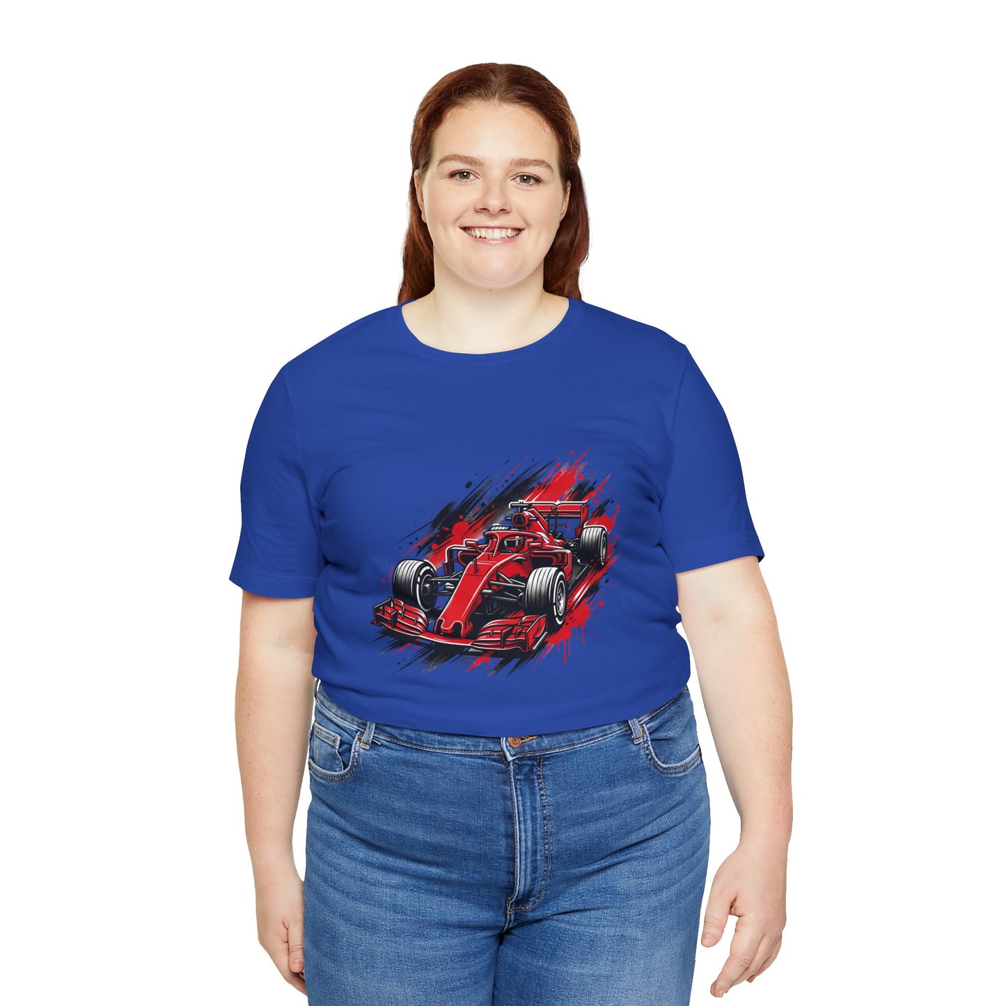Red Racing Formula Car tee | Race Car T-Tricou Personalizat Formula Racing Red Storm | Bella Canvas® 3001 100% Bumbac Premium Unisex