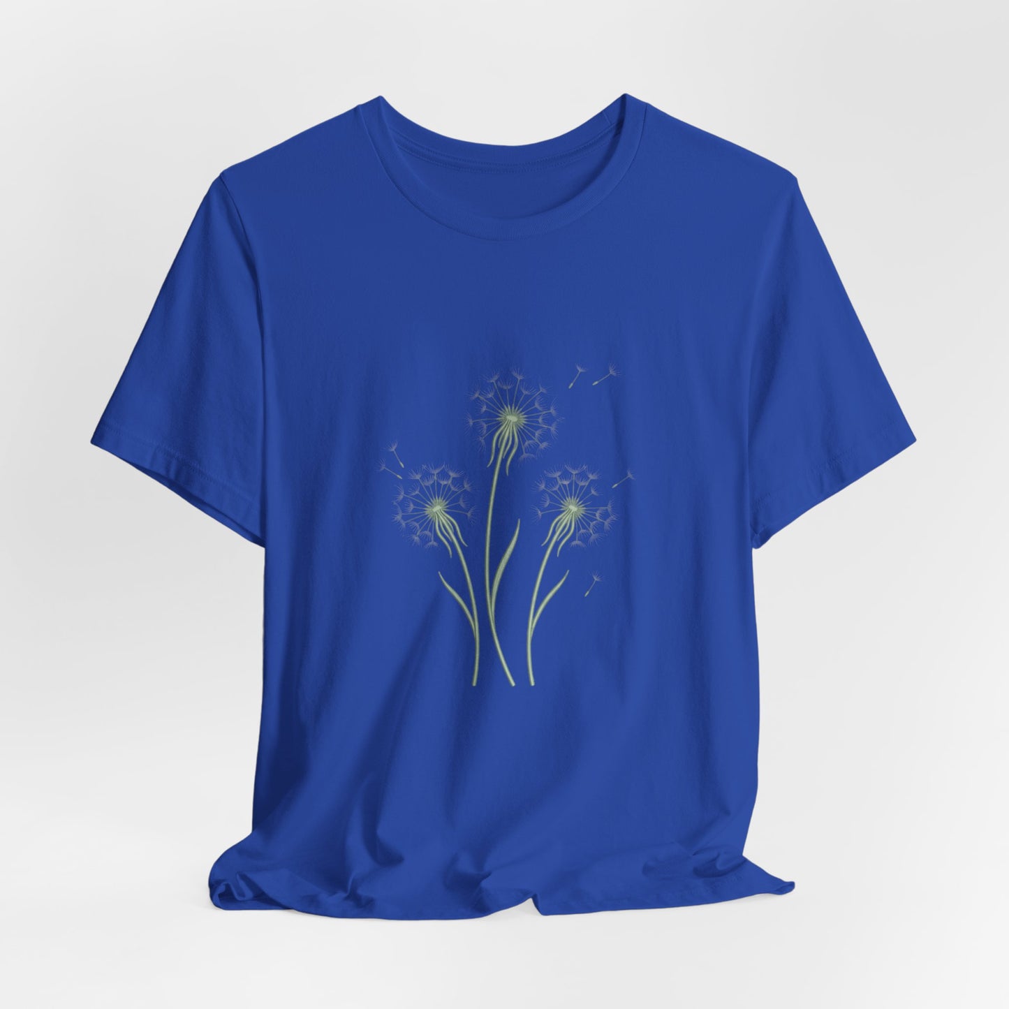 Dandelion Seed Trio Tee | Minimal Botanical Floral ShirtTricou Personalizat Păpădie Minimalistă | Bella Canvas® 3001 Bumbac Premium Unisex