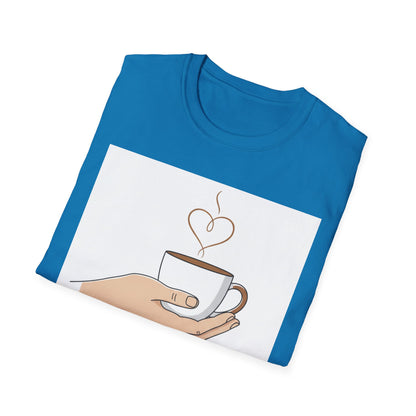 Enjoy Simple Things Coffee Cup T-Shirt | Minimalist Hand Illustration