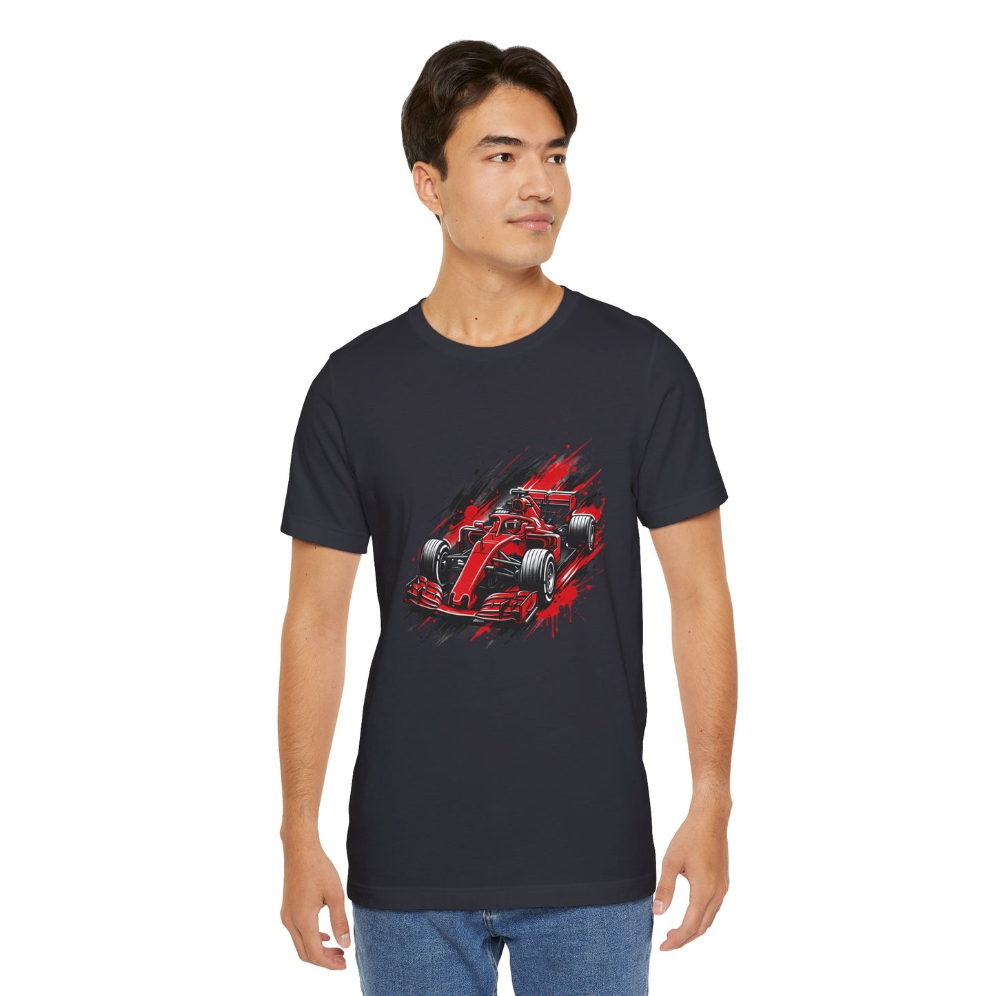 Red Racing Formula Car tee | Race Car T-Tricou Personalizat Formula Racing Red Storm | Bella Canvas® 3001 100% Bumbac Premium Unisex