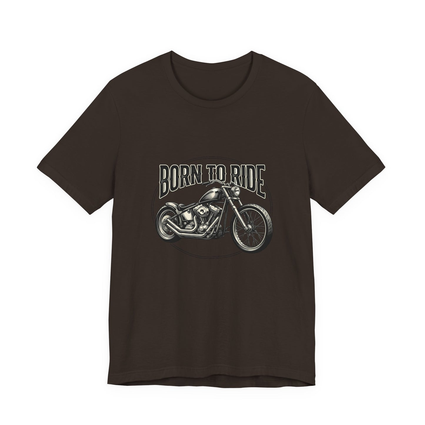 Born to Ride Motorcycle Tee | Vintage Chopper Graphic T-Tricou Personalizat Bella Canvas 3001 Unisex – 100% Bumbac Premium, Tricou Modern pentru Femei și Bărbați
