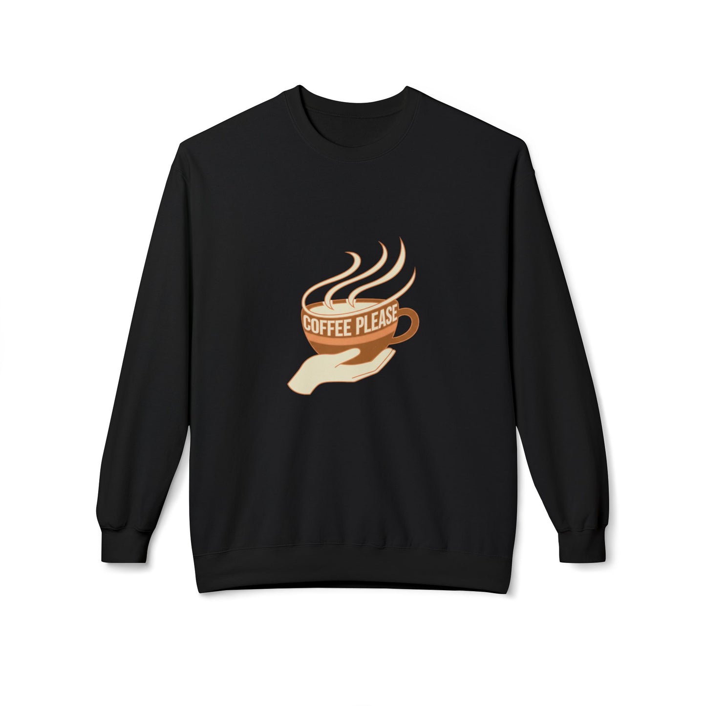 Coffee Please cup illustration Sweatshirt | cozy coffee design