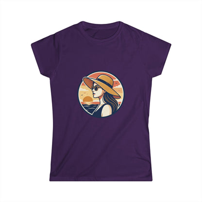 Sunset Beach Woman T-Shirt — Stylish Summer Graphic Tee
