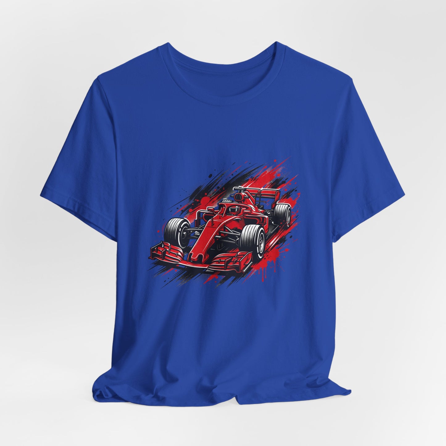 Red Racing Formula Car tee | Race Car T-Tricou Personalizat Formula Racing Red Storm | Bella Canvas® 3001 100% Bumbac Premium Unisex