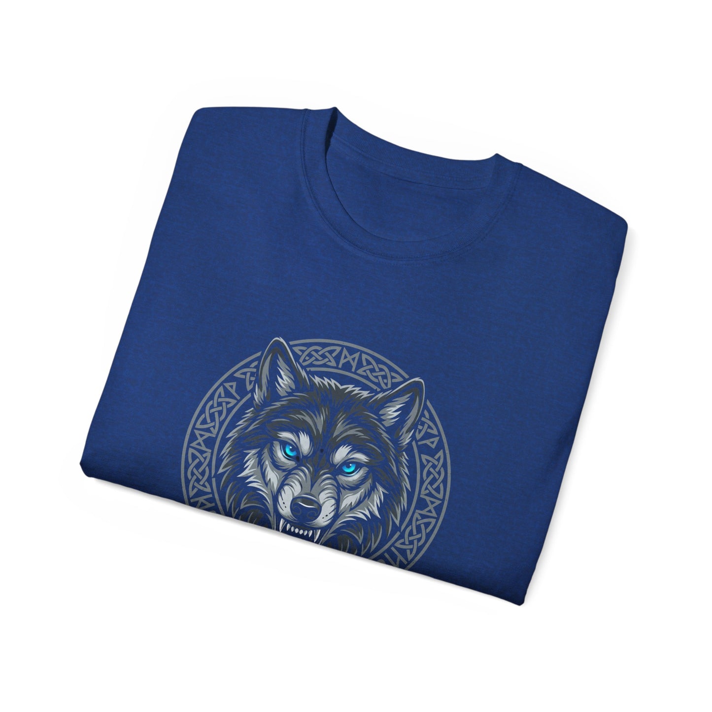Tricou Lup Unisex Gildan 2000 – Wolf Design Shirt, Nordic Style Tee, Tricou Masculin Puternic, Cadou pentru Iubitori de Lupi