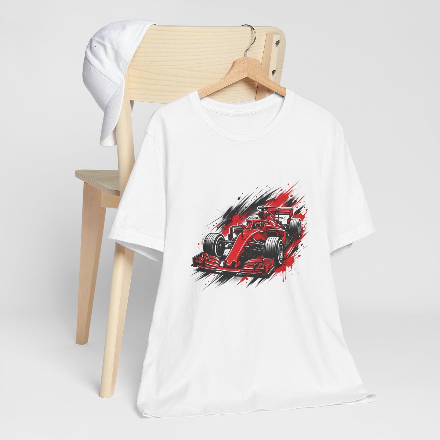 Red Racing Formula Car tee | Race Car T-Tricou Personalizat Formula Racing Red Storm | Bella Canvas® 3001 100% Bumbac Premium Unisex