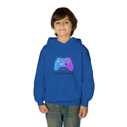 Level 9 Unlocked Video Game Controller Hoodie | Gamer Kids Sweatshirt