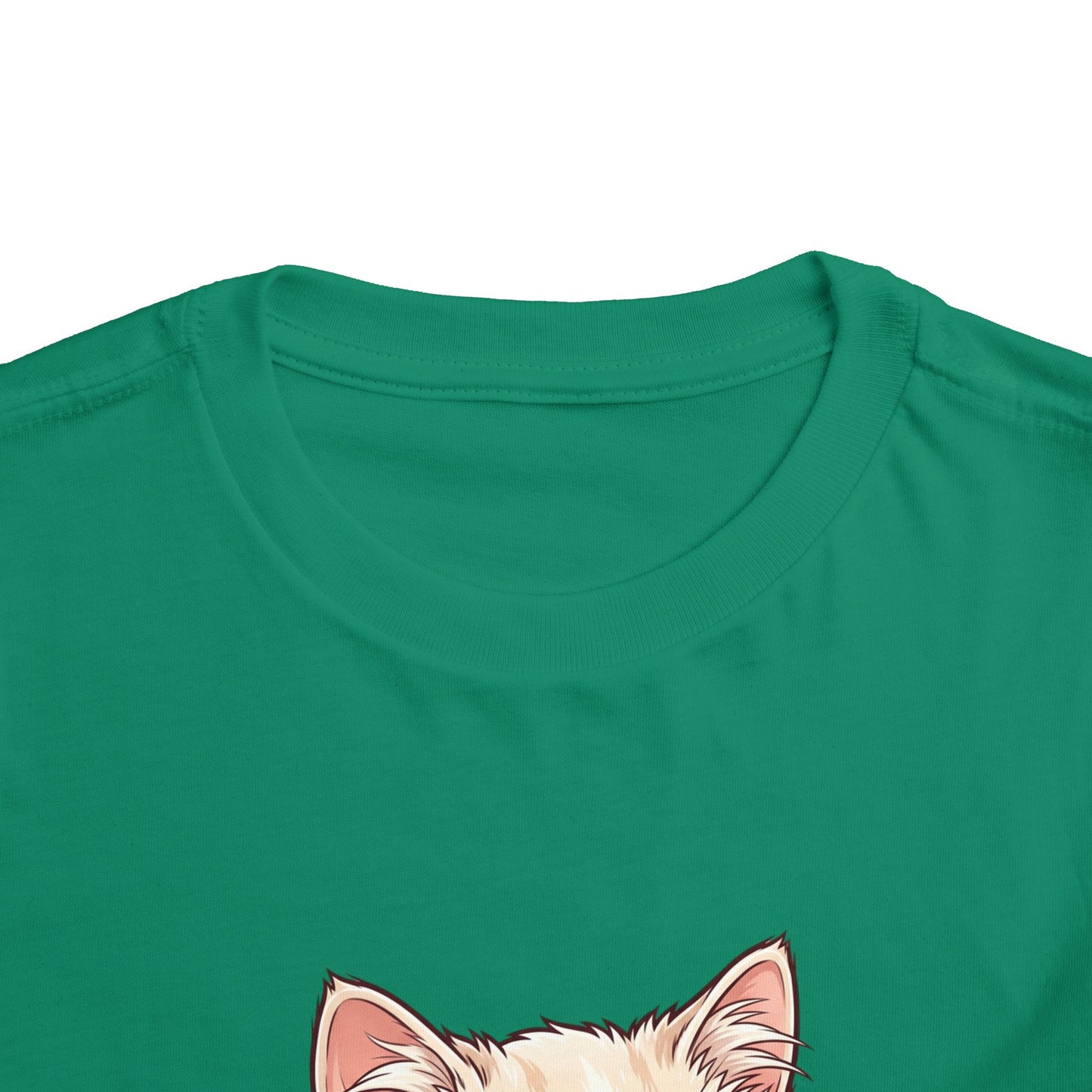 Cute Cat with Glasses and Bubblegum Toddler Tee | Pink Bow Cat Tricou Personalizat pentru Fetițe cu Pisicuță Roz Fashion | 100% Bumbac Premium pentru Copii