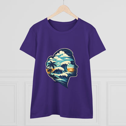 Tropical Surf Silhouette Tee | Sunset Palm Waves Beach SceneTricou Personalizat Premium 100% Bumbac – Confort, Durabilitate și Stil Modern