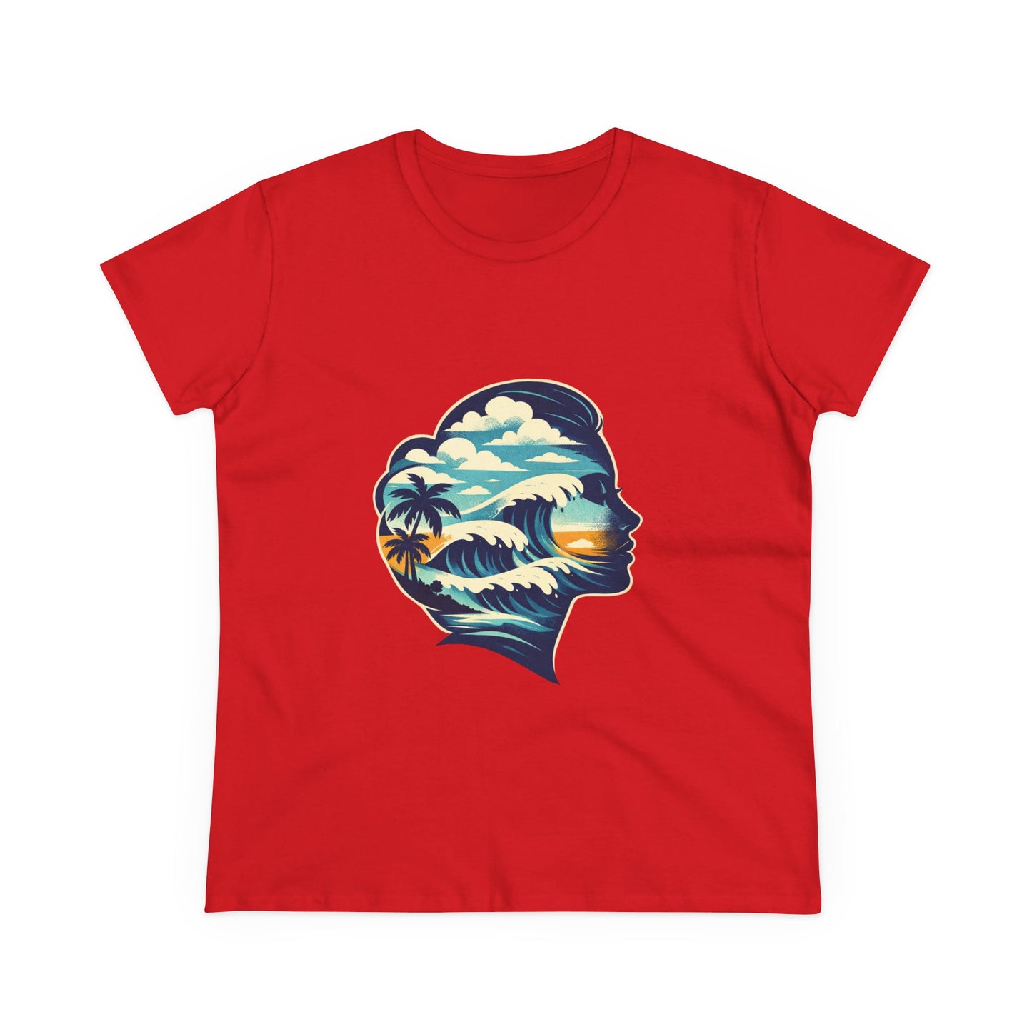 Tropical Surf Silhouette Tee | Sunset Palm Waves Beach SceneTricou Personalizat Premium 100% Bumbac – Confort, Durabilitate și Stil Modern