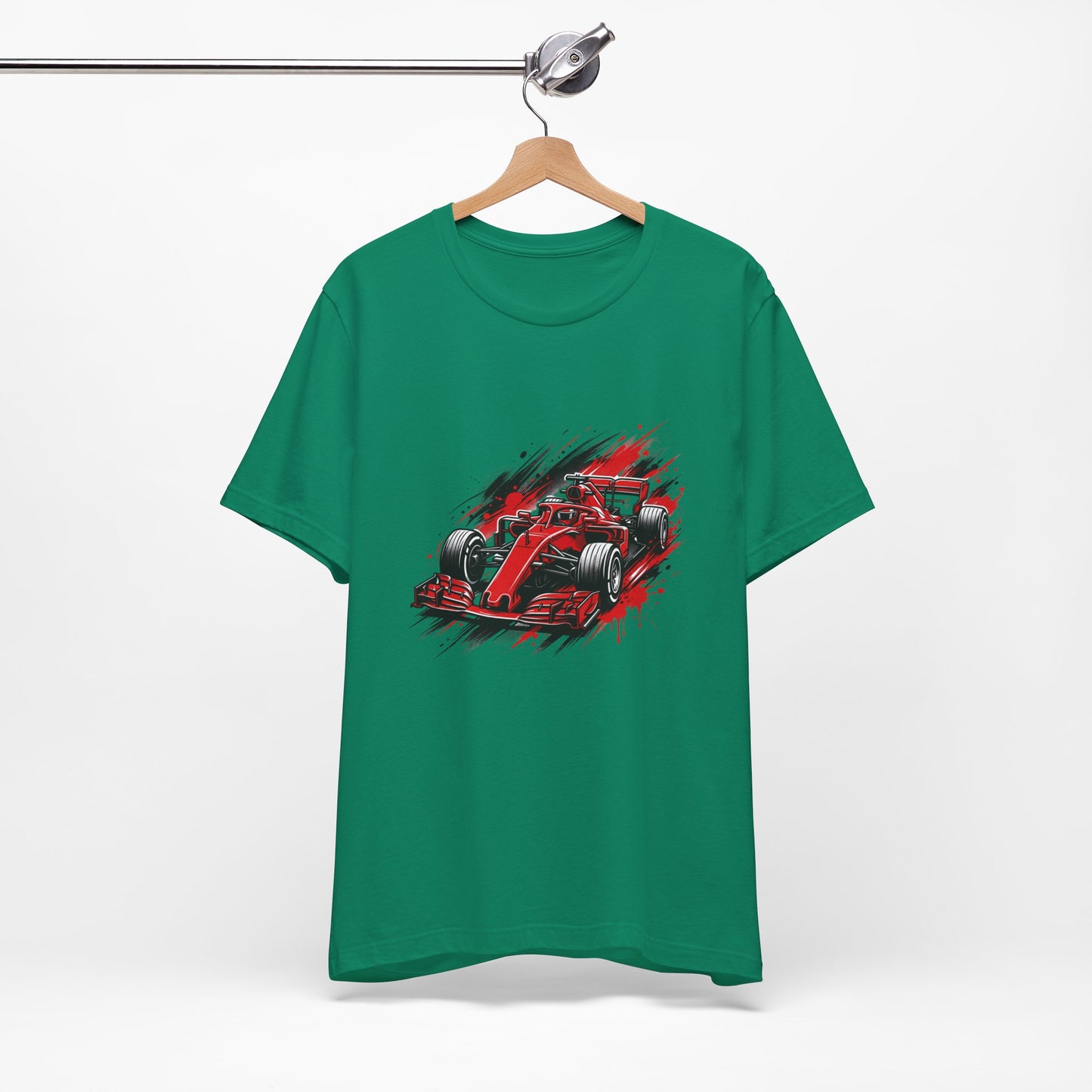 Red Racing Formula Car tee | Race Car T-Tricou Personalizat Formula Racing Red Storm | Bella Canvas® 3001 100% Bumbac Premium Unisex