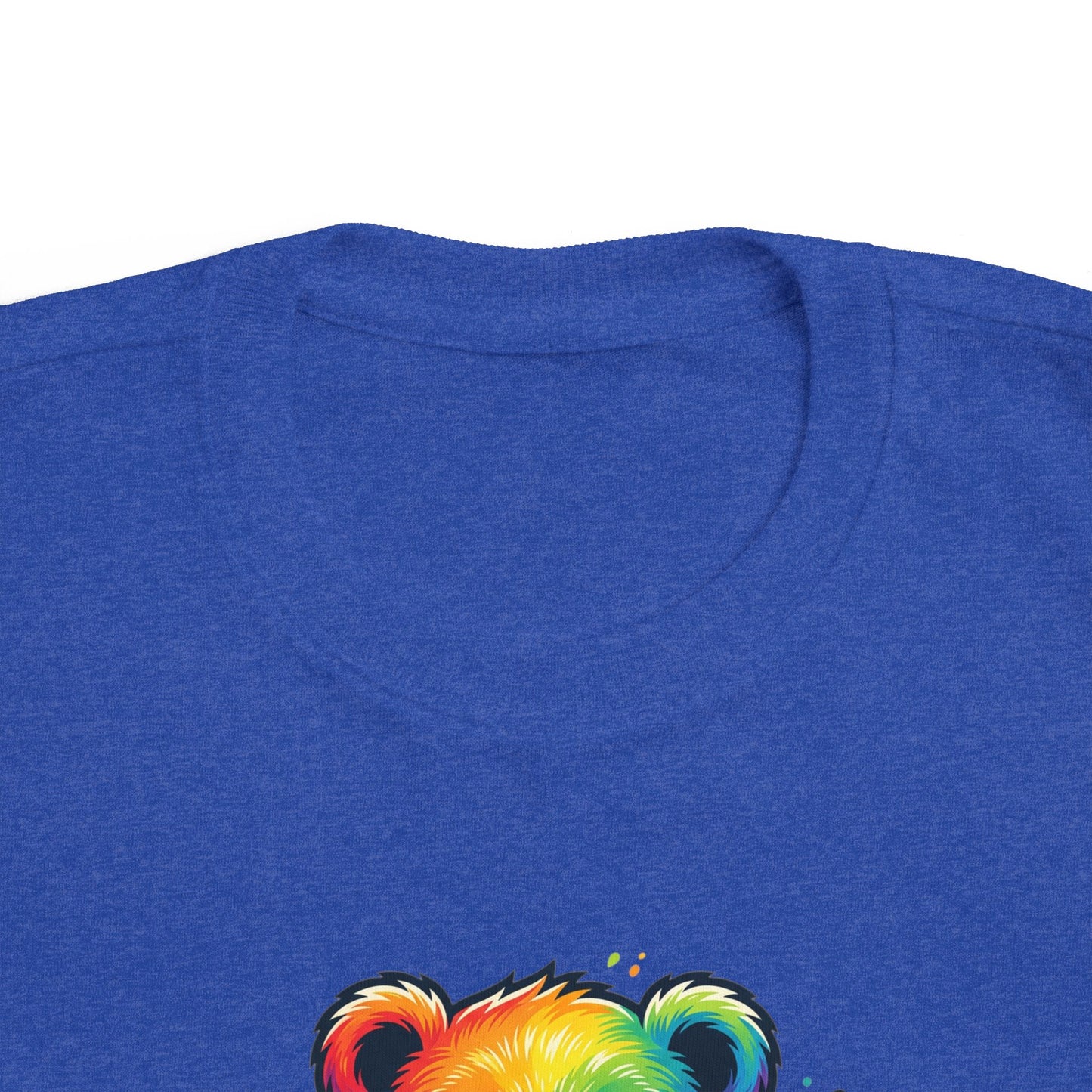 Rainbow Watercolor Teddy Bear Toddler Tee | Cute Kids Tricou Personalizat Copii Ursuleț Colorat | 100% Bumbac Premium | Tricou Băieți 2–6 Ani | Print Expresiv