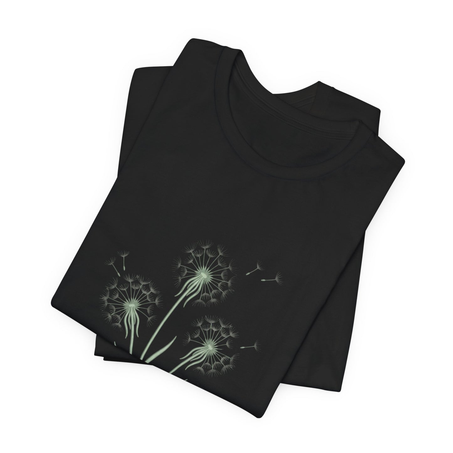 Dandelion Seed Trio Tee | Minimal Botanical Floral ShirtTricou Personalizat Păpădie Minimalistă | Bella Canvas® 3001 Bumbac Premium Unisex
