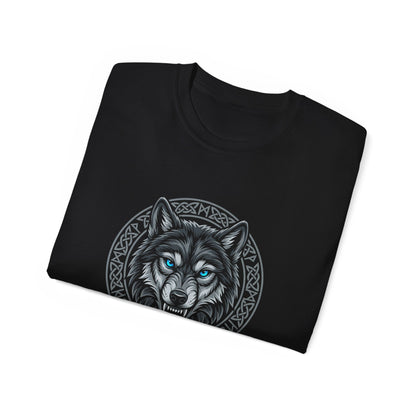 Tricou Lup Unisex Gildan 2000 – Wolf Design Shirt, Nordic Style Tee, Tricou Masculin Puternic, Cadou pentru Iubitori de Lupi