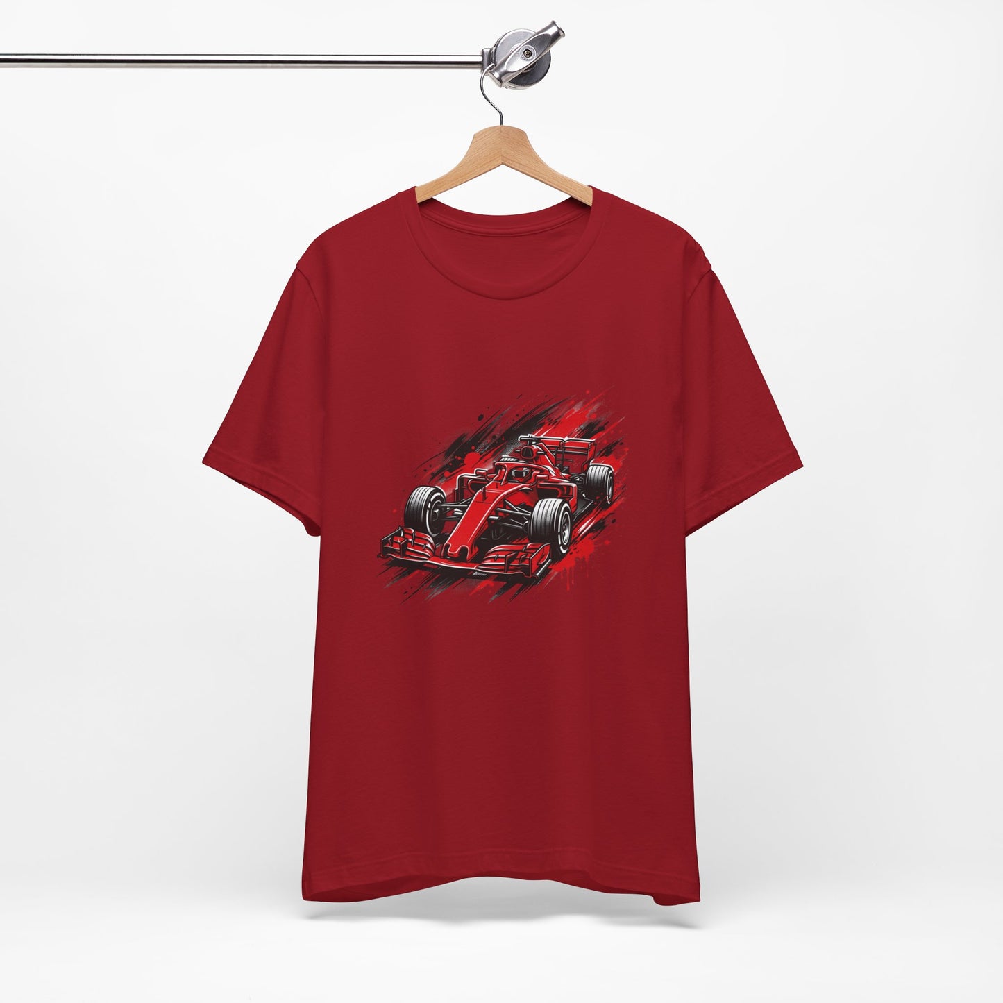 Red Racing Formula Car tee | Race Car T-Tricou Personalizat Formula Racing Red Storm | Bella Canvas® 3001 100% Bumbac Premium Unisex