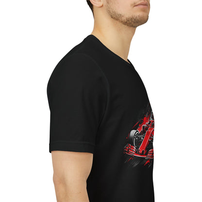 Red Racing Formula Car tee | Race Car T-Tricou Personalizat Formula Racing Red Storm | Bella Canvas® 3001 100% Bumbac Premium Unisex