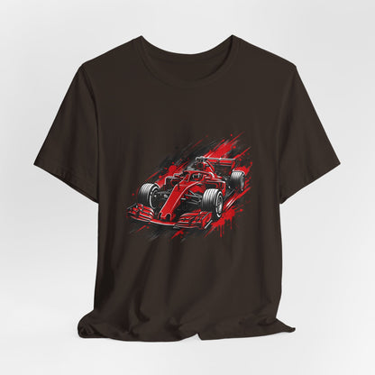 Red Racing Formula Car tee | Race Car T-Tricou Personalizat Formula Racing Red Storm | Bella Canvas® 3001 100% Bumbac Premium Unisex