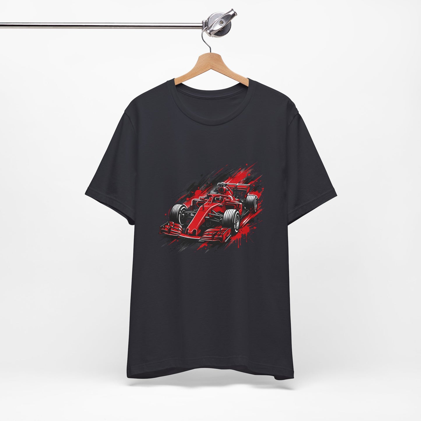 Red Racing Formula Car tee | Race Car T-Tricou Personalizat Formula Racing Red Storm | Bella Canvas® 3001 100% Bumbac Premium Unisex