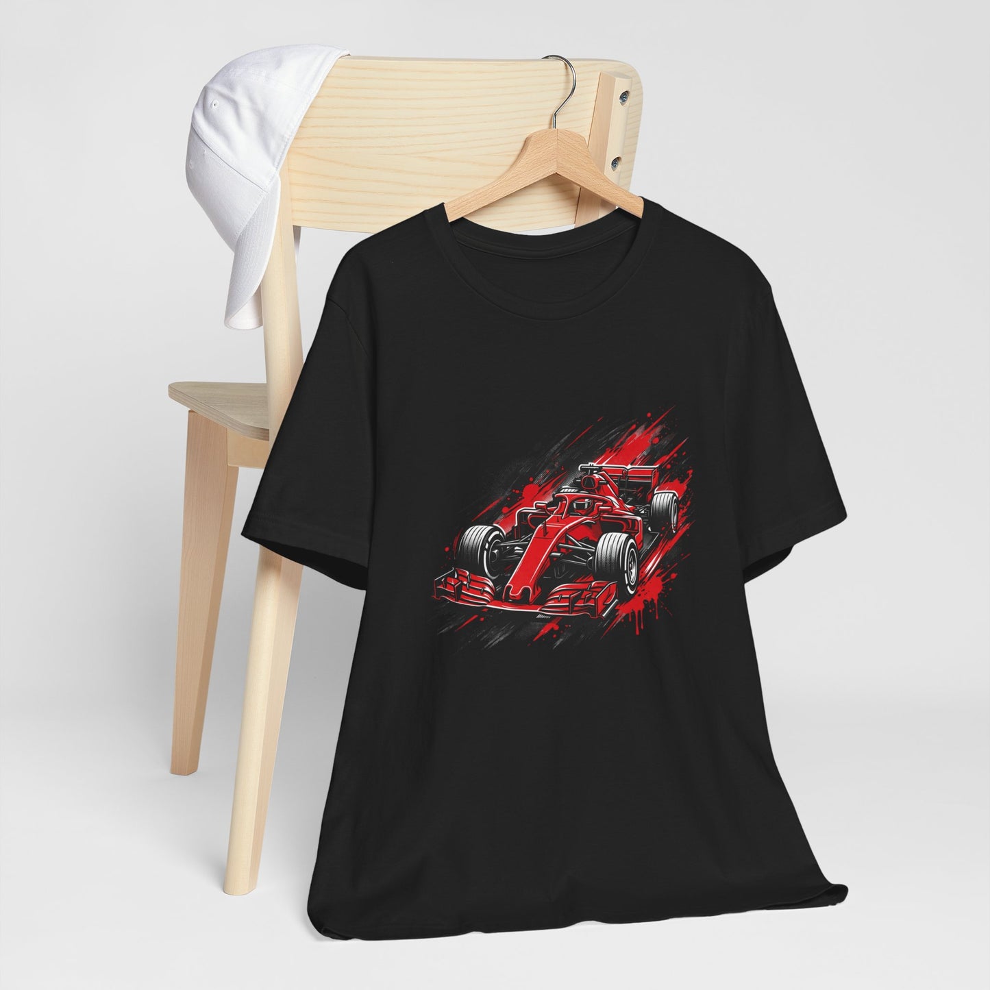 Red Racing Formula Car tee | Race Car T-Tricou Personalizat Formula Racing Red Storm | Bella Canvas® 3001 100% Bumbac Premium Unisex