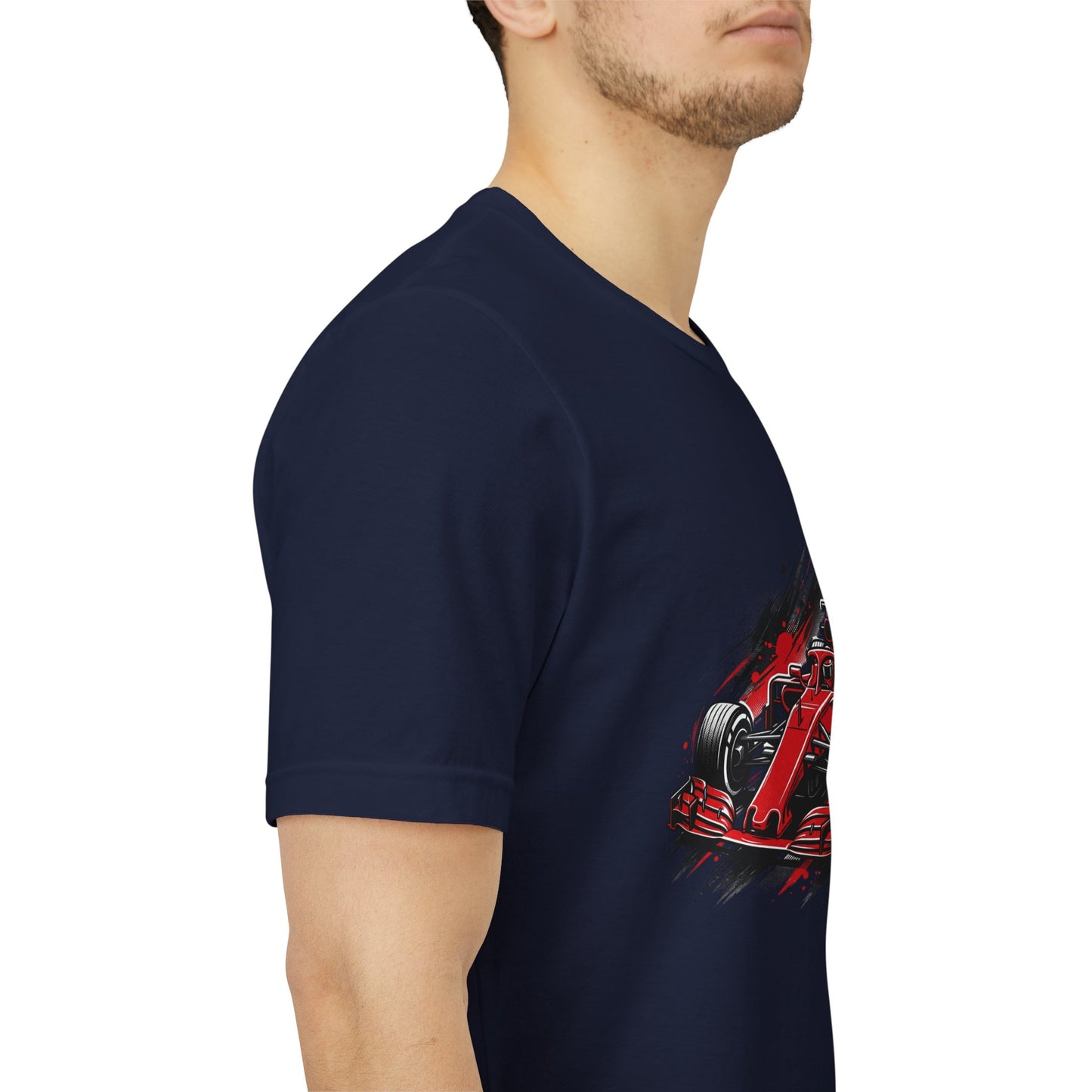 Red Racing Formula Car tee | Race Car T-Tricou Personalizat Formula Racing Red Storm | Bella Canvas® 3001 100% Bumbac Premium Unisex