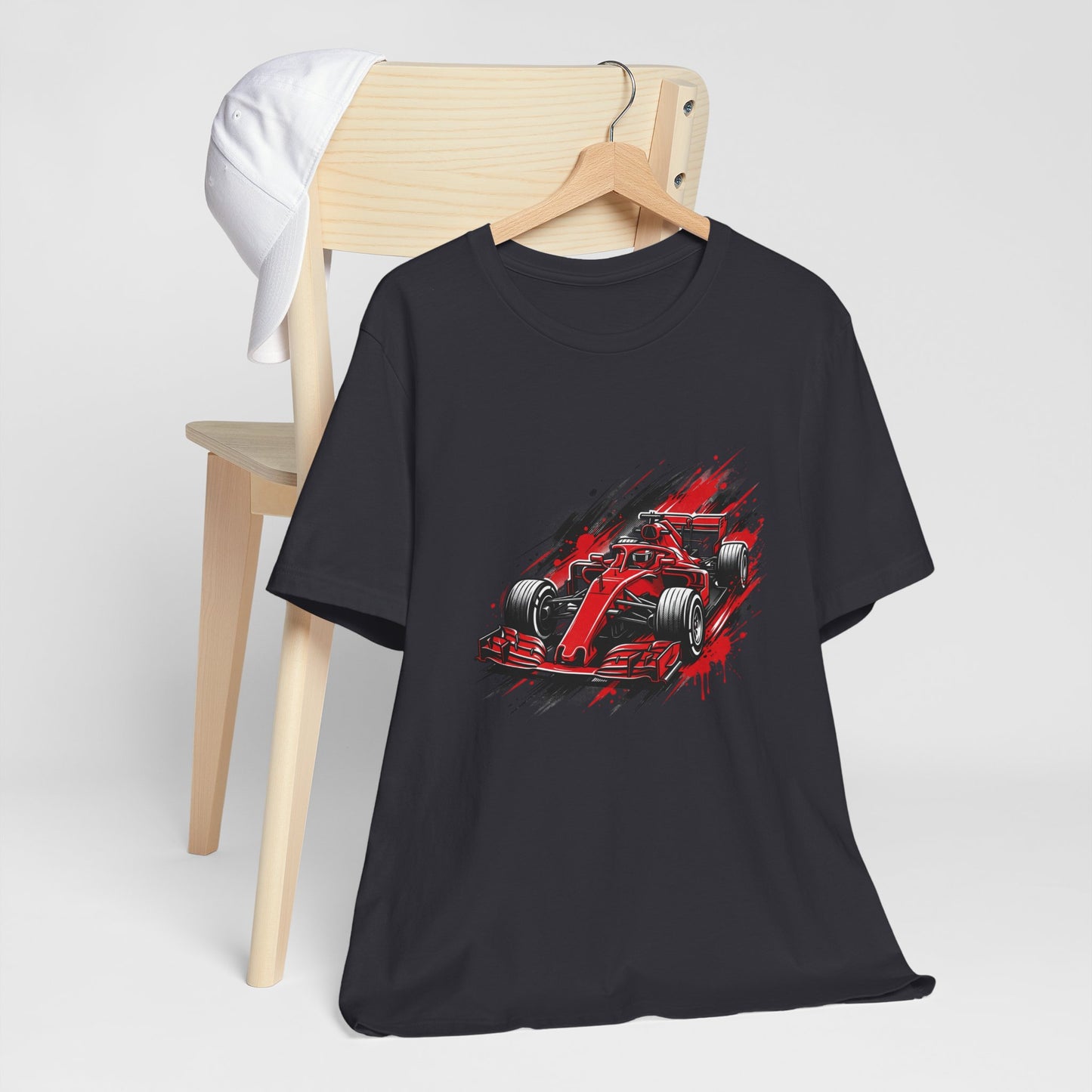 Red Racing Formula Car tee | Race Car T-Tricou Personalizat Formula Racing Red Storm | Bella Canvas® 3001 100% Bumbac Premium Unisex
